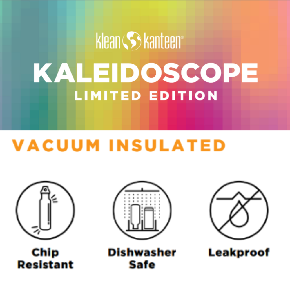 Klean Kanteen RVS Isolatiefles 473ml Kaleidoscope Bay Klean Kanteen RVS Isolatiefles 473ml Kaleidoscope Bay