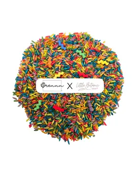 Little Botanic Label Grennn x Little Botanic Label Speelrijst Regenboog Waves