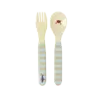 Rice Baby Melamine Spoon and Fork with Blue Ocean Print