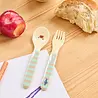 Rice Baby Melamine Spoon and Fork with Blue Ocean Print