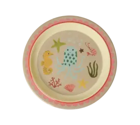Rice Melamine Bord Kids Coral Ocean Print Rice Melamine Bord Kids Coral Ocean Print