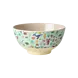 Rice Melamine Bowl Blue Ocean Print Medium Rice Melamine Bowl Blue Ocean Print Medium