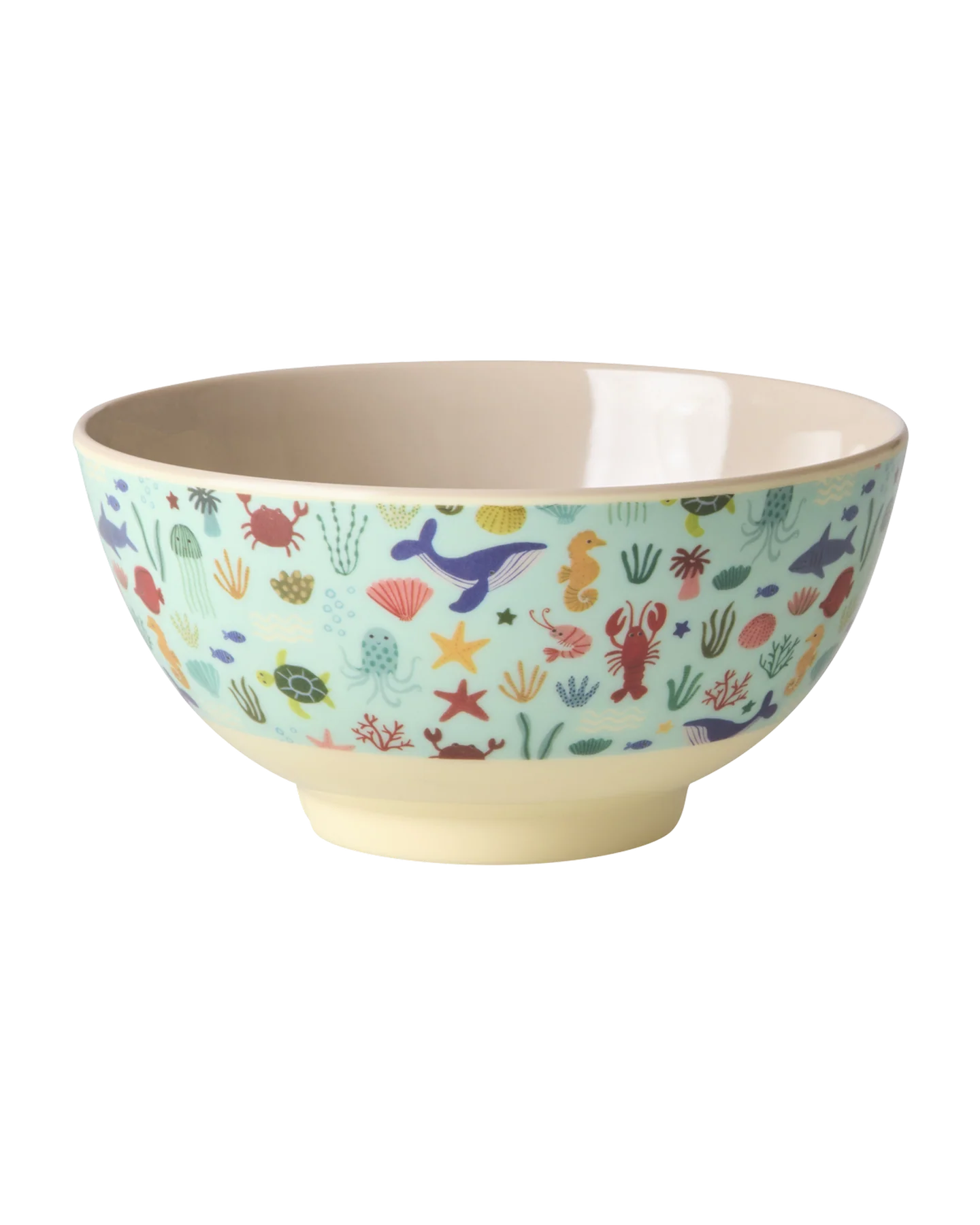 Melamine Bowl Blue Ocean Print Medium afbeelding