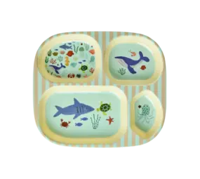 Rice Melamine Bord Vakken Blue Ocean Print Rice Melamine Bord Vakken Blue Ocean Print