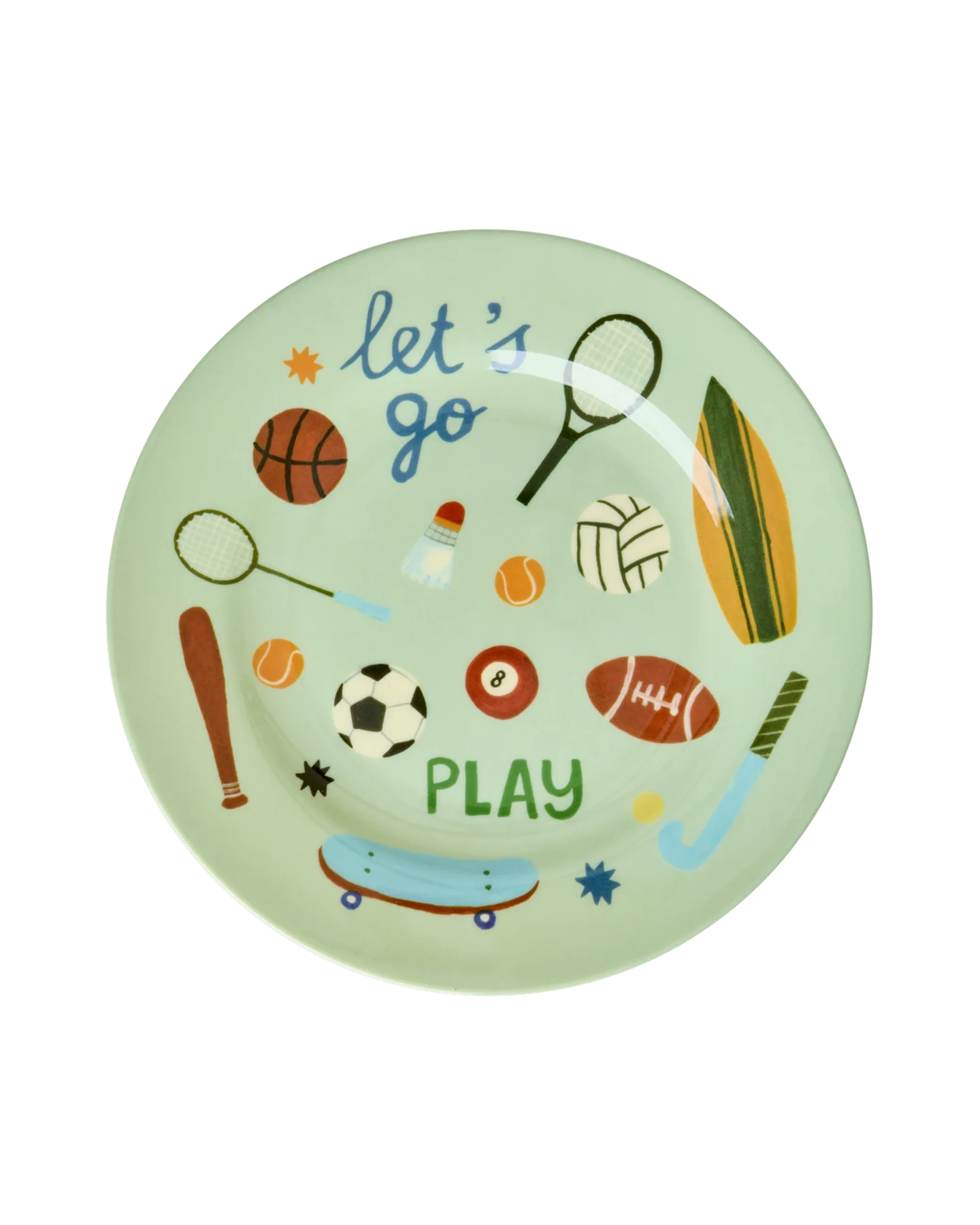 Melamine Bord Rond Sports Print afbeelding