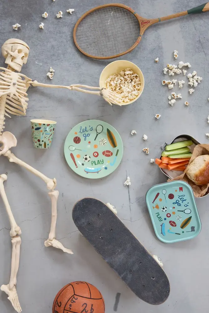 Rice Melamine Bord Rond Sports Print