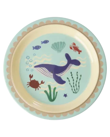 Rice Melamine Bord - Ocean Blauw Rice Melamine Bord - Ocean Blauw