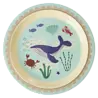 Rice Melamine Bord Kids Blue Ocean Print