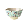 Rice Melamine Bowl Kids Blue Ocean Print Small
