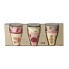 Rice Melamine Beker Coral Ocean Print Small 6-pack