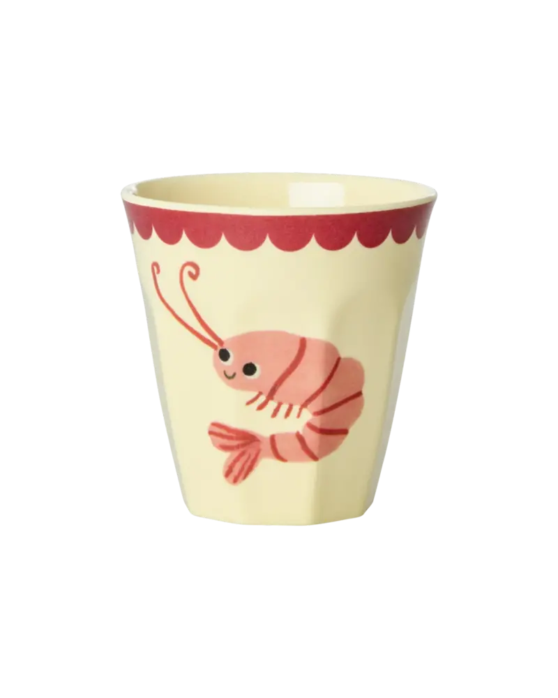 Rice Melamine Beker Coral Ocean Print Small 6-pack Rice Melamine Beker Coral Ocean Print Small 6-pack