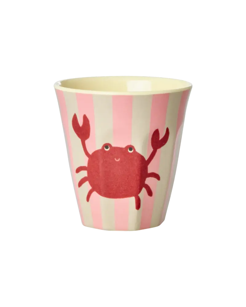 Rice Melamine Beker Coral Ocean Print Small 6-pack Rice Melamine Beker Coral Ocean Print Small 6-pack