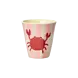Rice Melamine Beker Coral Ocean Print Small 6-pack Rice Melamine Beker Coral Ocean Print Small 6-pack