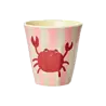 Rice Melamine Beker - Small - Ocean Coral - 6-Pack Rice Melamine Beker - Small - Ocean Coral - 6-Pack