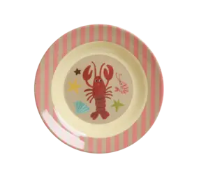 Rice Melamine Bowl Kids Coral Ocean Print Rice Melamine Bowl Kids Coral Ocean Print