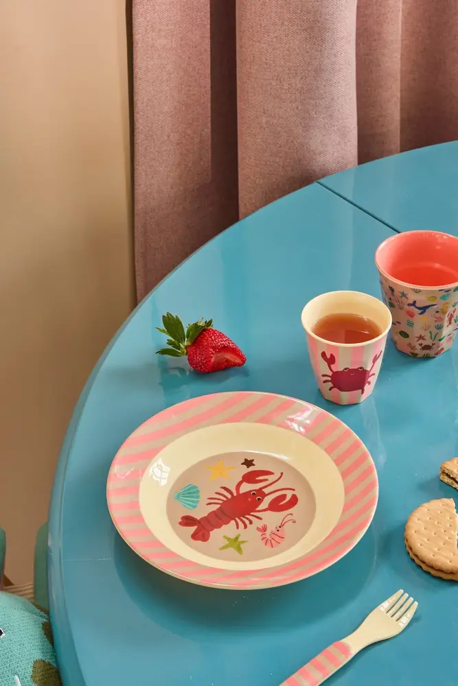 Rice Melamine Diep Bord - Ocean Coral Rice Melamine Diep Bord - Ocean Coral