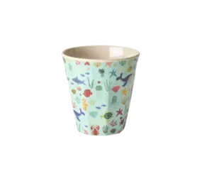 Rice Melamine Beker Blue Ocean Print Small Rice Melamine Beker Blue Ocean Print Small