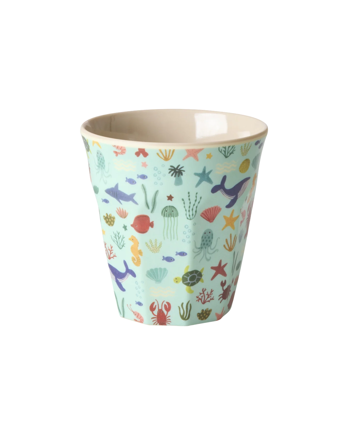 Melamine Beker Blue Ocean Print Small afbeelding
