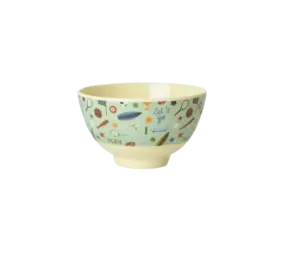 Rice Melamine Bowl Sports Print Small Rice Melamine Bowl Sports Print Small