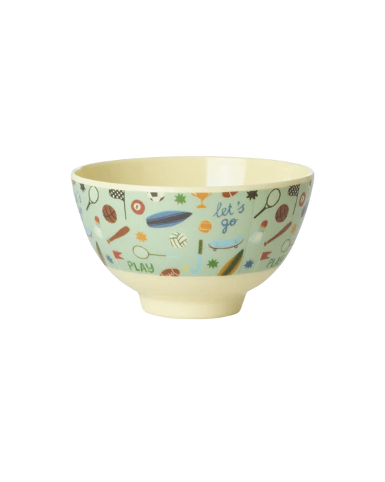 Melamine Bowl Sports Print Small afbeelding
