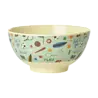 Rice Melamine Bowl Sports Print Medium