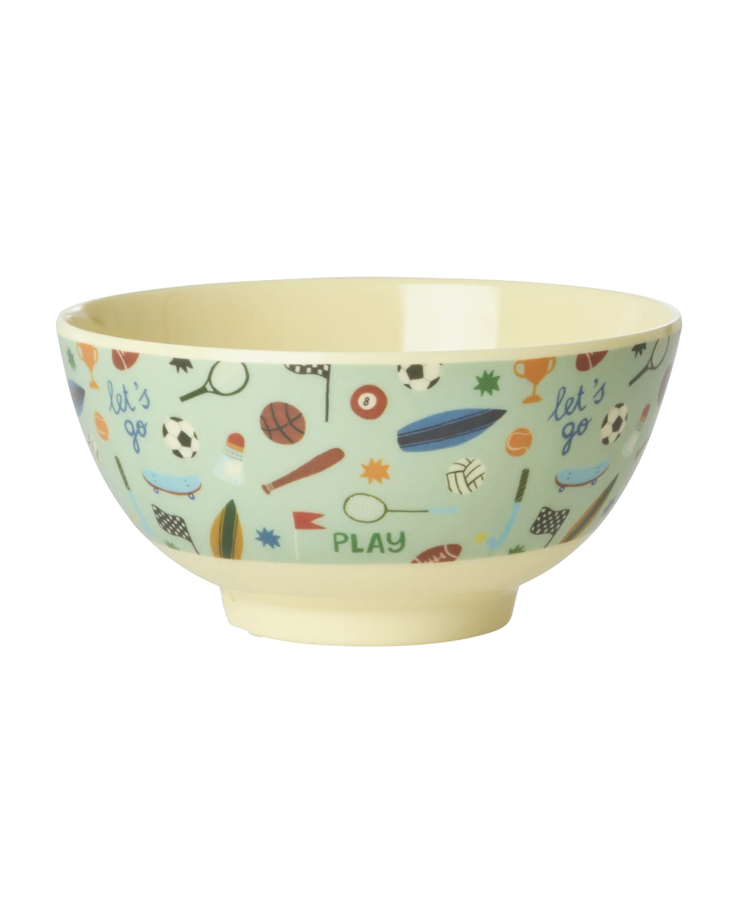 Melamine Bowl Sports Print Medium afbeelding