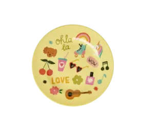 Rice Melamine Bord Rond Unicorn Love Print Rice Melamine Bord Rond Unicorn Love Print