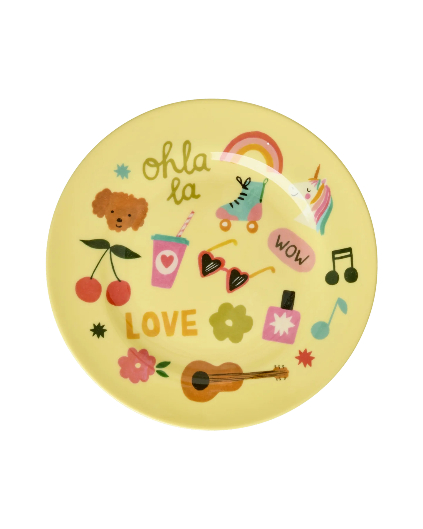Melamine Bord Rond Unicorn Love Print afbeelding