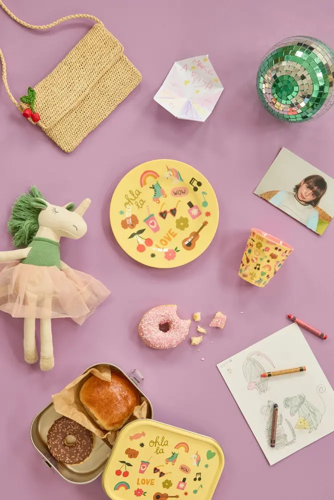 Rice Melamine Bord - Unicorn Love Rice Melamine Bord - Unicorn Love
