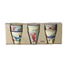 Rice Melamine Beker Blue Ocean Print Small 6-pack