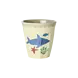 Rice Melamine Beker Blue Ocean Print Small 6-pack Rice Melamine Beker Blue Ocean Print Small 6-pack