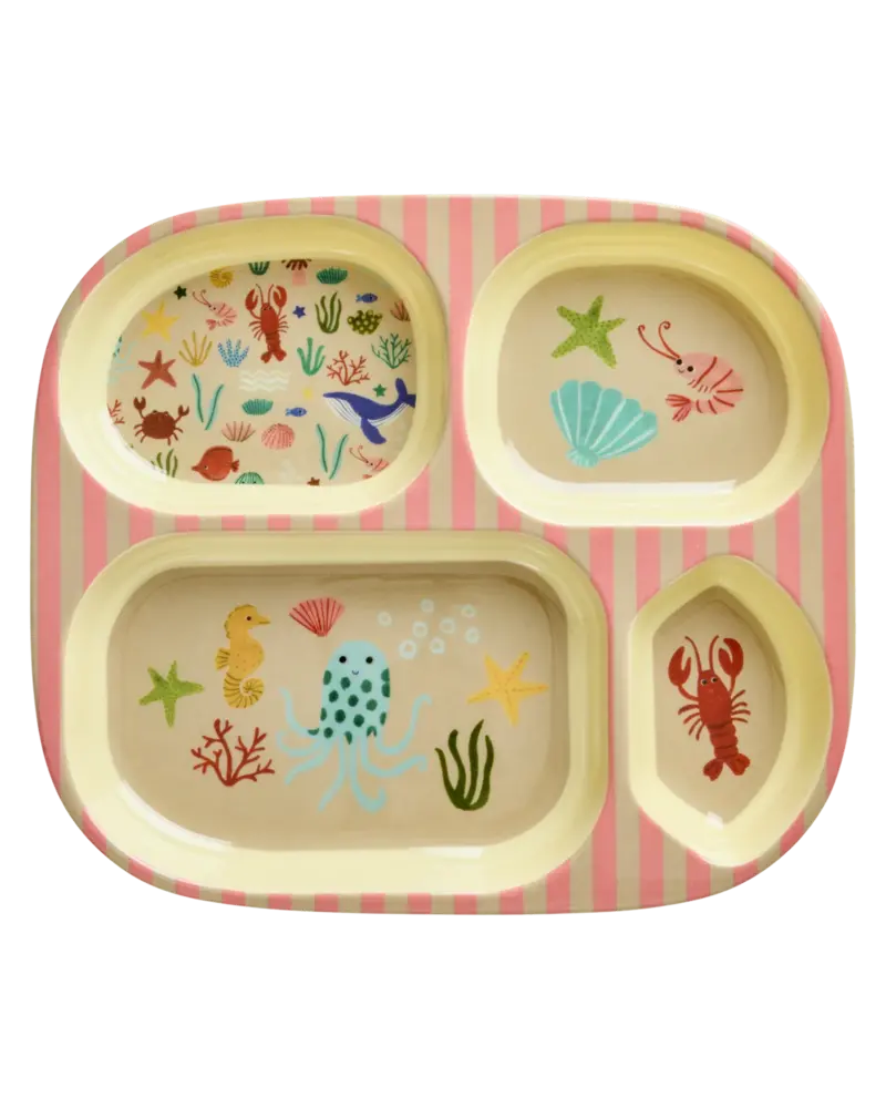 Rice Melamine Vakjesbord - Ocean Coral Rice Melamine Vakjesbord - Ocean Coral