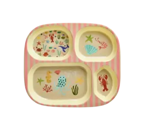 Rice Melamine Bord Vakken Coral Ocean Print Rice Melamine Bord Vakken Coral Ocean Print