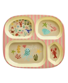 Rice Melamine Bord Vakken Coral Ocean Print Rice Melamine Bord Vakken Coral Ocean Print