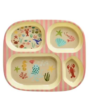 Rice Melamine Vakjesbord - Ocean Coral Rice Melamine Vakjesbord - Ocean Coral