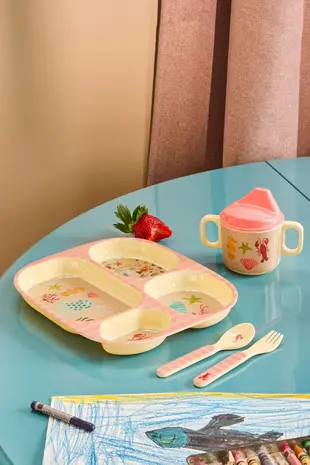 Rice Melamine Vakjesbord - Ocean Coral Rice Melamine Vakjesbord - Ocean Coral
