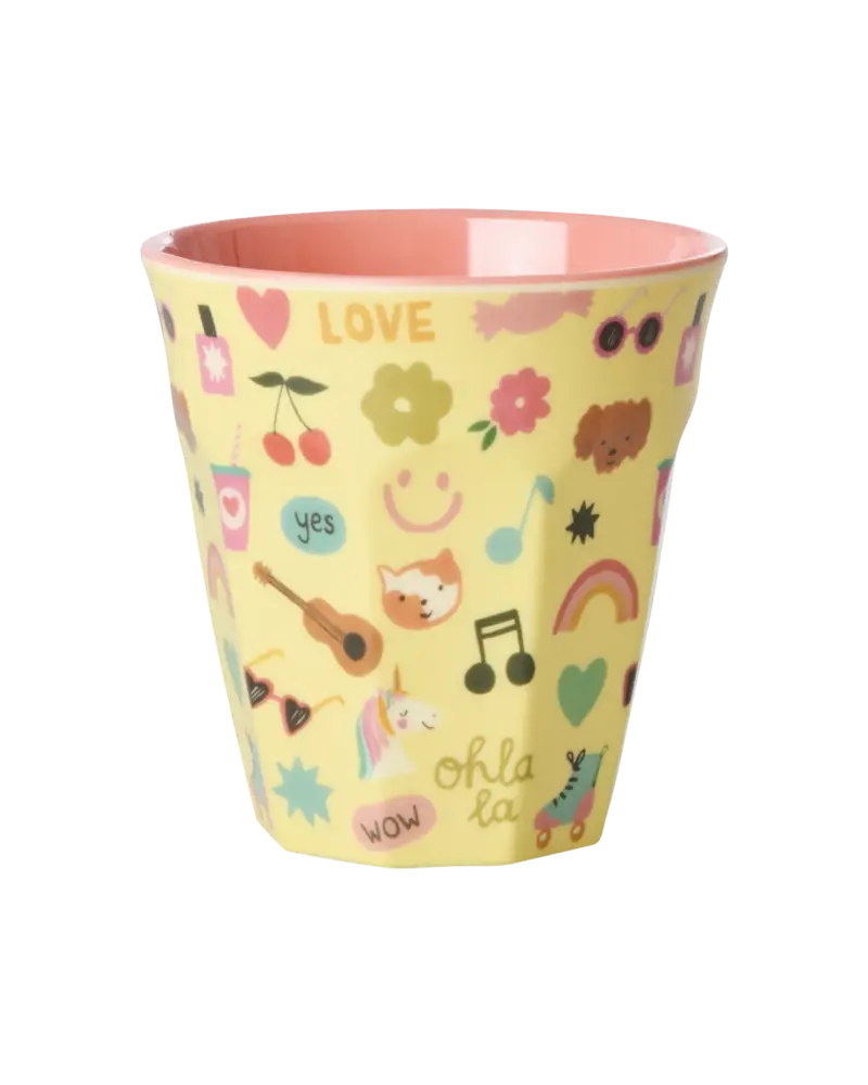 Rice Melamine Beker Unicorn Love Print Medium