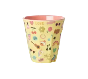 Rice Melamine Beker Unicorn Love Print Medium Rice Melamine Beker Unicorn Love Print Medium