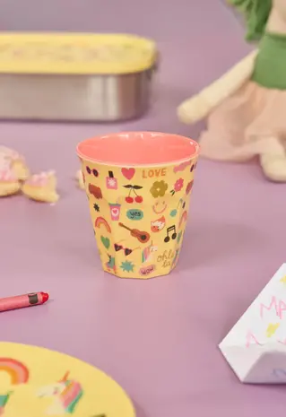 Rice Melamine Beker - Medium - Unicorn Love