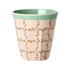 Rice Melamine Beker - Medium - Checkered Stencil Rice Melamine Beker - Medium - Checkered Stencil