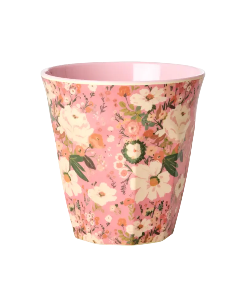 Rice Melamine Beker - Medium - Alison Flower Rice Melamine Beker - Medium - Alison Flower