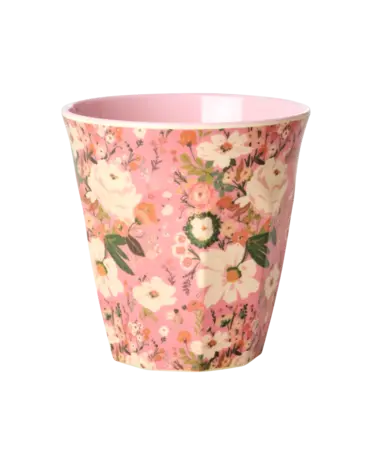 Rice Melamine Beker - Medium - Alison Flower Rice Melamine Beker - Medium - Alison Flower