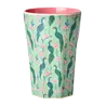 Rice Melamine Beker Peacock Power Print Tall