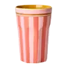Rice Melamine Beker - Large - Organic Stripes