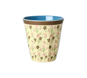 Rice Melamine Beker Hacienda Flower Print Medium Rice Melamine Beker Hacienda Flower Print Medium