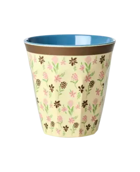 Rice Melamine Beker Hacienda Flower Print Medium