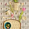 Rice Melamine Beker - Medium - Hacienda Flower Rice Melamine Beker - Medium - Hacienda Flower