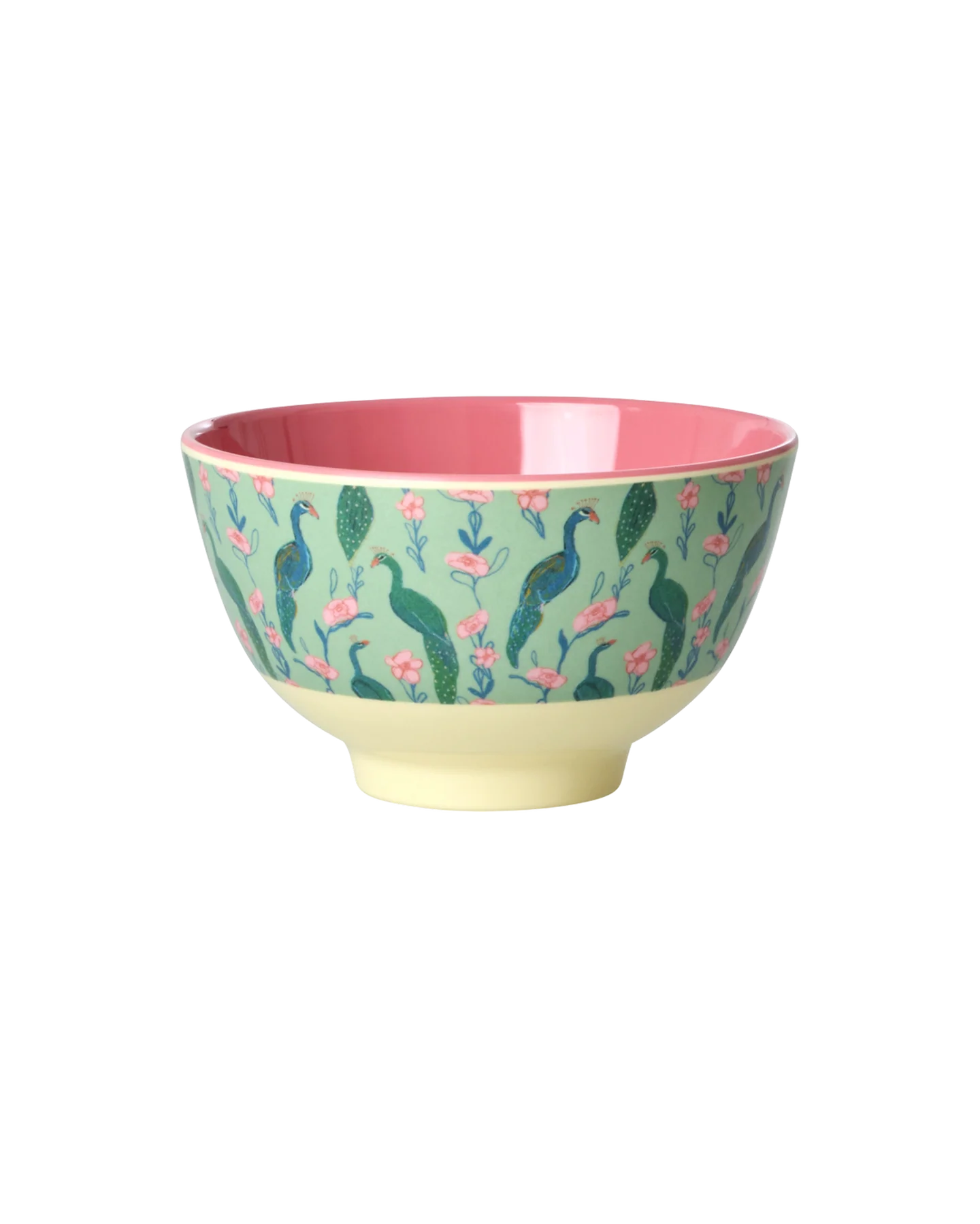 Melamine Bowl Peacock Power Print Small afbeelding