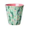 Rice Melamine Beker Peacock Power Print Medium Rice Melamine Beker Peacock Power Print Medium
