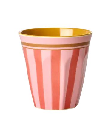 Rice Melamine Beker - Medium - Organic Stripes Rice Melamine Beker - Medium - Organic Stripes
